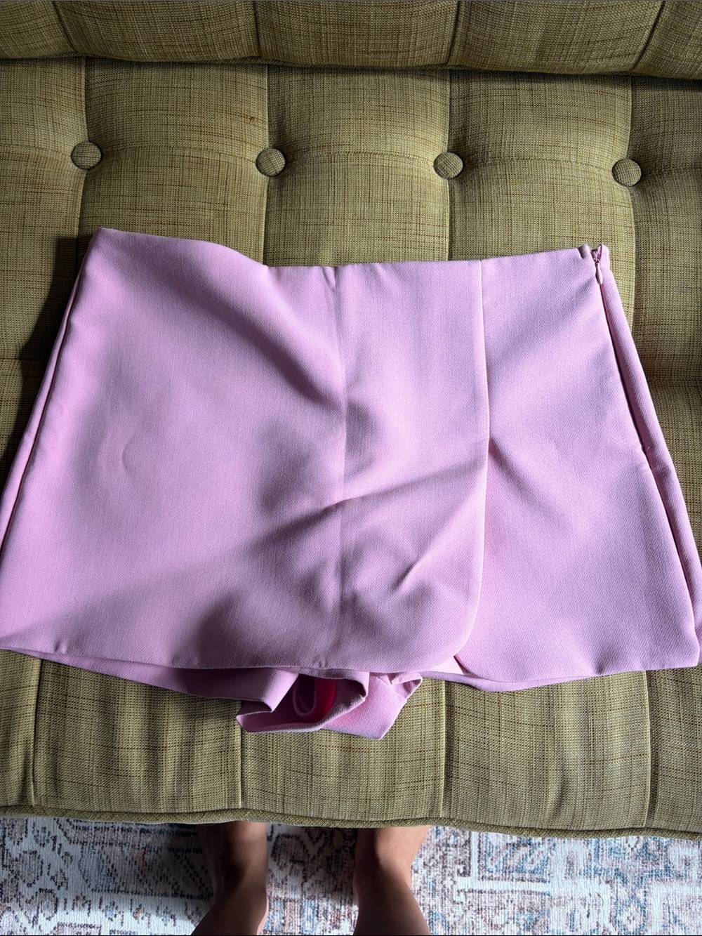 Zara Pink Skort with Flared Overlay